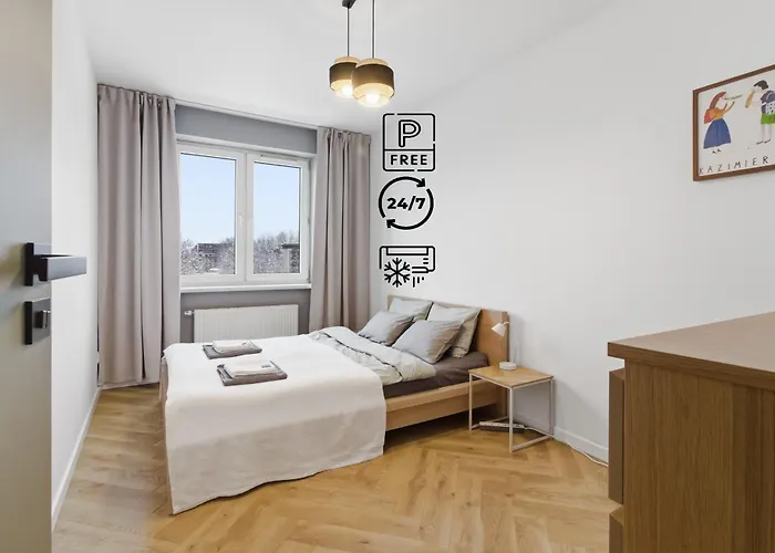 Modern 2-Room Apartment Near Tauron Arena & Expo, Ac, Free Parking